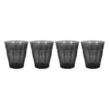 DURALEX | Set Of 4 Picardie Grey 250ml Glass Water Glasses, Low Glass Tumblers With Classic Embossed Design, Dishwasher And Microwave  , Set For Home And Kitchen - Picardy Grey - View 2