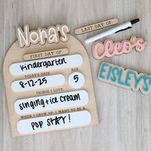 Personalized Name First Day And Last Day Of School Sign, Customized Wooden Back To School Milestone Board, Preschool Kindergarten Photo Prop, Student Keepsake Gift, Personalized Name, Customized Name, School Sign, Milestone Board, First Day Of School - C-school Opening Record Wooden Plaque - View 7