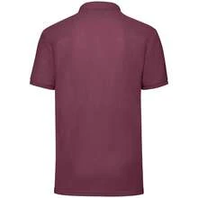 Fruit Of The Loom Mens Pique Polo Shirt - Burgundy - View 2