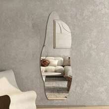 Acrylic Wall-Mounted High-Definition Scratch-Resistant Cloud-Shaped Full-Length Mirror & Makeup Mirror Integrated No-Drill Bathroom Mirror Scratch-Resistant - A - View 6