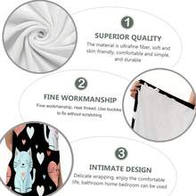 2pcs Printed Large Size Bathrobe & Hair Drying Cap Set, Wearable Wrap Towel, High Absorbency, No Shedding, Sexy Tube Top Bathrobe For Home - Multicolor - View 5