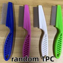 1pc Dog Comb, Pet Tear Stain Removal Comb, Dog & Cat Hair Brush, Easily Remove Knots And Tangles, Professional Grooming Tool, Promote Hair Health, Flea Comb, Tick Comb, Dog Brush, Cat Brush, Dog Supplies, Cat Supplies, Pet Supplies, Suitable For Short, Medium And Long Hair Pets, Gift For Cat & Dog Lovers, Halloween/Thanksgiving/Christmas Gift. - Multicolor - View 10