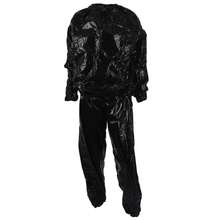 Heavy Duty Fitness Weight Loss Sweat Sauna Suit Exercise Gym Anti-Rip Black 4XL - A - View 2