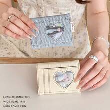 Dompet Ita Bag Berbentuk Hati, Dompet Lipat Tiga Gaya Korea untuk Wanita, Cocok untuk Penggemar dan Pelajar - MultiWarna - View 7