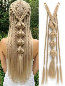 Braided Hair Clip - Bohemian Festival Princess Braids, Viking And Renaissance Style Hair Accessories, Suitable For Fairy-Themed Cosplay In Festivals And Weddings - Multicolor - View 16