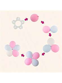 5pcs/20pcs/50pcs Balloon Clips, Balloon Arch Frame Connectors, Reusable Plastic Balloon Clips With Multi-Function Rings, For Decorating Balloon Arches, Weddings, Birthdays, Parties, Valentine's Day, Halloween, Christmas - Multicolor - View 3