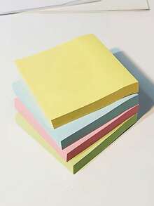 400 Sheets 4 Books Square Sticky Notes And 1 Sticky Note Box, Self-Adhesive Memo Sticky Notes, Suitable For Office, School And Home Use, Suitable For Office, School And Home Organization, Back To School Gift, Back To School Gift Set School Supplies - A - View 5