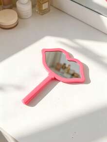 1PC Kiss Highlight | 3D Eyelash & Lip Print Handheld Mirror, Moisture-Proof Portable Bathroom Mirror, High-Definition Non-Distorting Mirror, Exclusive Gift For Besties, Valentine's Day/Wedding Season/Christmas/Mother's Day/Campus Season Souvenir, Suitable For Bedroom/Dorm/Outdoor/Travel/Bag Portable - Multicolor - View 15