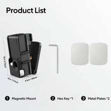 Osmo Pocket 4/4P 磁吸式支架，180°可調塑料相機固定座，三腳架/桌面支架擴展轉接器，可垂直調節 - 查看 10