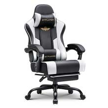 Gaming Chair For Adults Computer Chairs With Footrest Headrest And Lumbar Support Ergonomic Height Adjustable Reclining PC Chair - White - View 10