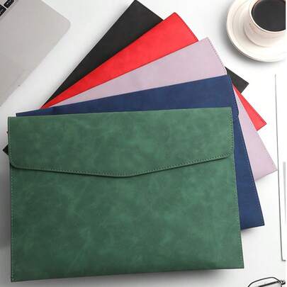 3 peças Pastas de Documentos A4/A5 em Pele PU, Pastas Estilo Envelope com Fecho Magnético e Porta-Caneta, Pastas de Arrumação Multifuncionais para Escritório, Negócios, Escola, Reuniões e Regresso às Aulas