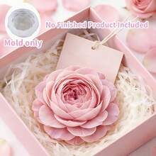 Resin Casting Mold 3D Peony Flower Silicone Mold Heat-Resistant Non-Stick Easy Release Clear Texture Layered Effect Suitable For Aromatherapy Candles, Plaster Fragrance Stones And Other Creative Crafts - A - View 3