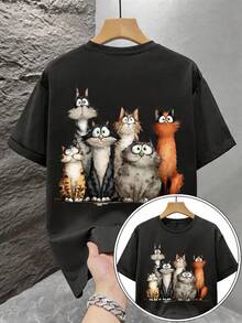 Men T-Shirts - 黑色 - 查看 4