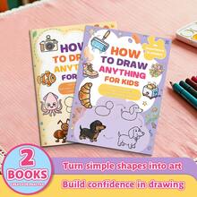A Book About How To Draw Anything For Kids – Step By Step Drawing Book, Easy Sketch Guide For Beginners, Animals Objects Cartoon Drawing Practice Workbook For Boys And Girls Back To School - Drawing Book - View 15