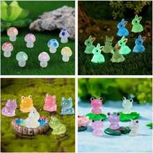 20/40/50/100pcs Resin Glow-In-The-Dark Small Animals, Handmade DIY Landscape Ornaments, Random Colors, No Electricity Required, Suitable For Garden, Party, Small Landscape, Pond, Dollhouse Decoration And Other Holiday Occasions, Random Styles, Christmas Fillers - Multicolor - View 5