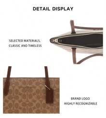 Coach Fiona Printed Women's Shoulder Tote Bag CBT18IMXHE - Brownish-yellow and Brown CBT18IMXHE - View 8