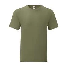 Fruit Of The Loom Mens Iconic Premium Ringspun Cotton T-Shirt - Classic Olive - View 1