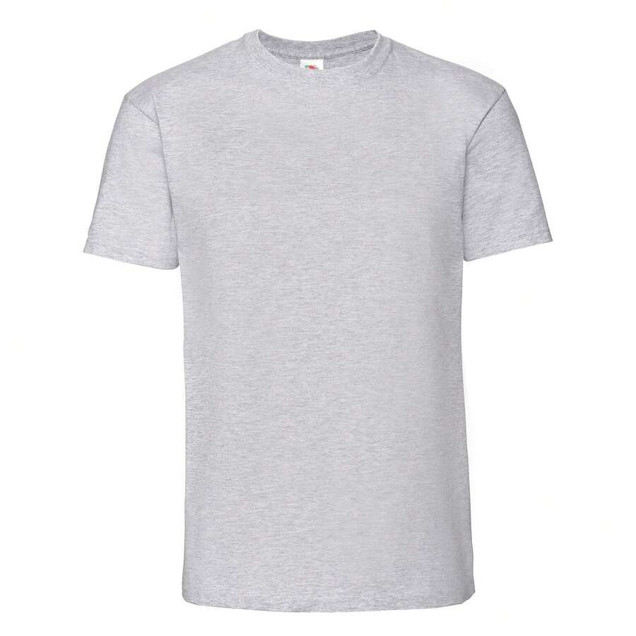 Fruit Of The Loom Mens Ringspun Premium T-Shirt - Heather Grey - View 1
