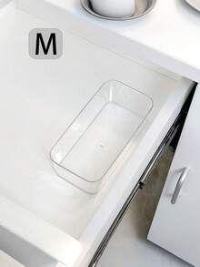 25pcs Tray Set, Clear Storage Box Set For Vanity Drawer, 4 Sizes Trays, Multi-Purpose, Suitable For Storing Cosmetics, Pens, Small Items, Perfect For Bathroom, Vanity, Office Drawer - Clear - View 6