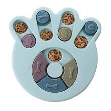 Dog Puzzle Toys Slow Feeder Interactive Increase IQ Food Dispenser Non-Slip Slowly Eating Bowl Cat Dogs Food Games - Pawprint Pink - View 10