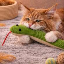 1pc/Set Cat Toys Snake, Soft Linen Texture Rattle Stick, 13-Inch Plush Snake Toy With Realistic Rustling Sound, Interactive Hunting Toys For Cats And Small Dogs, Suitable For Various Indoor Cats And Dogs - Multicolor - View 7