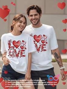 Men T-Shirts - 1pc-男款白 - 查看 1