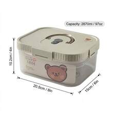 Multi-Functional Transparent Plastic Compartment Food Storage Box, Refrigerator Multi Grids Sealed Fresh-Keeping Box With Cover, Large Capacity Reusable Vegetables FruitsIngredient Container, Microwave Heatable, Kitchen Food Storage And Organization - Multicolor - View 25