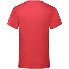 Fruit Of The Loom Mens Value V Neck T-Shirt - Red - View 2