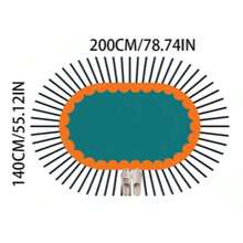 1pc Peacock Green Oval Living Room Carpet, Area Rug, Living Room Carpet, Small Area Rug, Mat, Home Decor, Large Living Room Carpet, Living Room Home Decor, Room Decor, Washable Carpet - Multicolor F - View 12