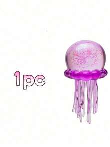 Ny Jelly Squeeze Glitter Jellyfish mjuk gummileksak, ultrastark klämbar sensorisk stresslindrande leksak, högkvalitativt mjukt elastiskt hållbart geléliknande transparent material, kontorsavkoppling, squishy sak. Examenspresent, present till kvinnliga och manliga vänner, denna stresslindrande leksak kan hjälpa dig att minska stress i vardagen, lämplig för spel och festfavoriter, även som present eller festfavorit - Multifärgad - Visa 13