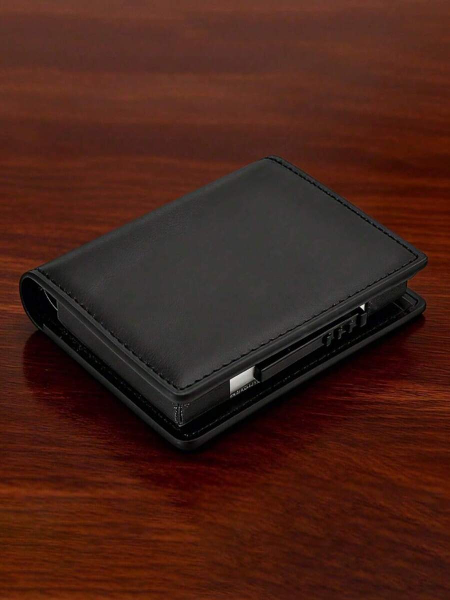 1pc Convenient & Stylish Men's Short PU Leather Wallet With Automatic Pop-Up Card Holder, Anti-Theft & Anti-Magnetic, Best Gift For Men - Multicolor - View 1