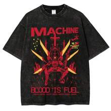 Serie ULTRAKILL: Camiseta con efecto lavado retro - Ropa urbana (Exclusivo de  Shop) |   Adecuado para todas las estaciones |   Perfecto para usar en capas o solo. - Negro - Ver 1