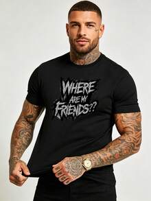 Men T-Shirts - 黑色 - 查看 2