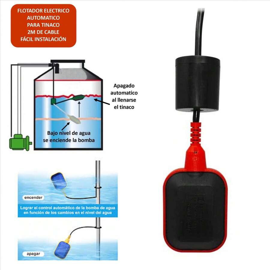 Automatic Float For Water Tank Or Cistern, Automatic On And Off, Easy Installation - Red - View 1