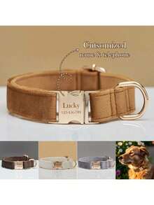 Customized Dog ID Collar + Leash Set, Personalized Dog Tag Pendant Accessories For Small And Medium Dogs, Great Gift Decoration For Your Pets, Engraved Stainless Steel, Fashionable, Colorful, Vintage, Cute, Minimalist, Customized, Unique, Personalized Pet, Anniversary, Birthday - Multicolor - View 40