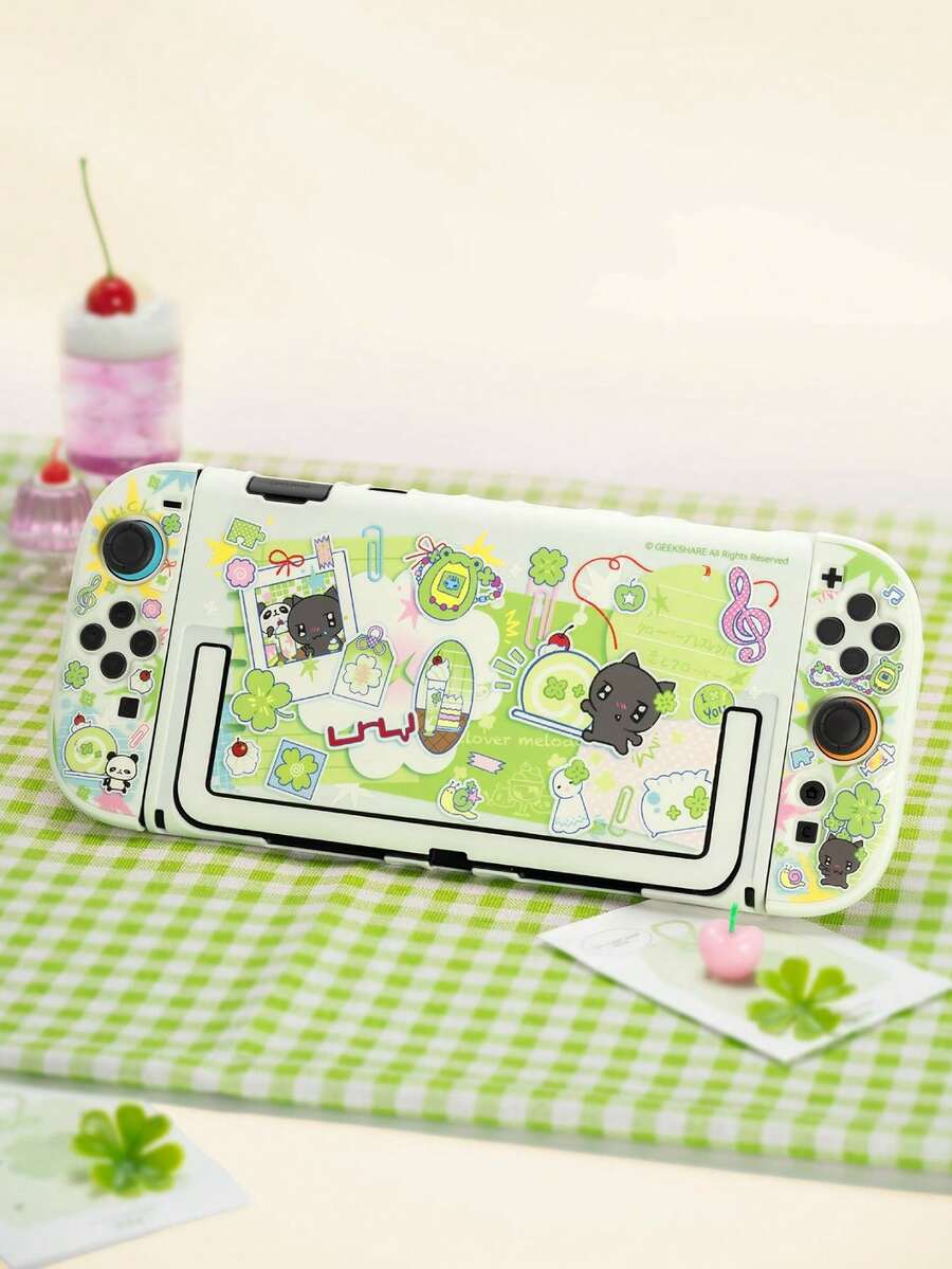 GeekShare Lucky Memo Cute Print Protective Case For Switch2 Console, Scratch-Resistant Shockproof Hard Shell Game Console Case - View 1