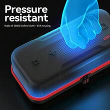 For Switch Storage Bag Handle, Charger Storage, Multi-Functional Protective Bag Compatible With OLED Console, Can Hold Game Cartridges, Charging Cables, Wrist Straps, Game Accessories - View 3