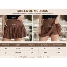 Shorts Women's Short Skirt With Layered Ruffles Round Skirt Fashion Style For Parties, Clubbing And Everyday Life - 鏽棕色 - 查看 5