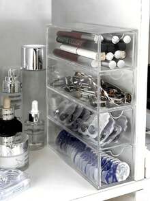 Acrylic Desktop Drawer Eyewear Storage Box, Fashion Glasses Display Case, Dust-Proof Storage Rack - Clear - View 2