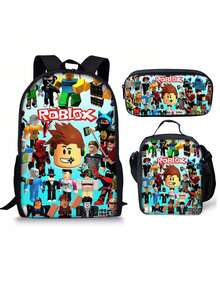Highly Attractive Student Backpack Large Capacity Travel Bag Cartoon Animation Backpack Minimalist Large Capacity Backpack 3 Pieces Set Brain Bag Pet Little Backpack Student School - Multicolor - View 11