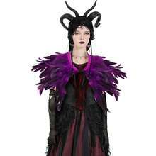 Aksesori Kostum Topeng Halloween Bergaya Gothic Terlaris, Selendang/Jubah Bulu Imitasi, Kerah Palsu - Butterfly - View 14
