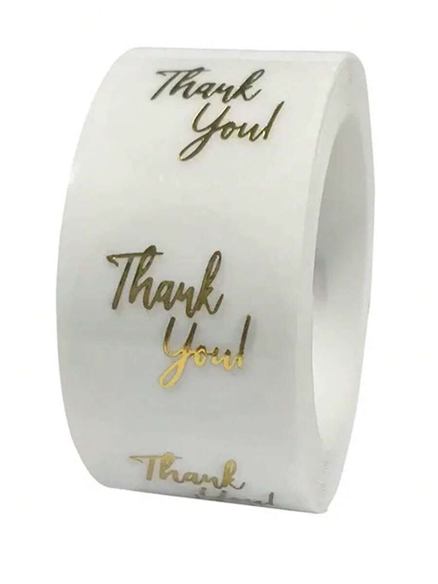 500pcs/Roll Transparent Thank You Stickers Simple Practical Multi-Functional School Supplies - Transparent Sticker - View 1