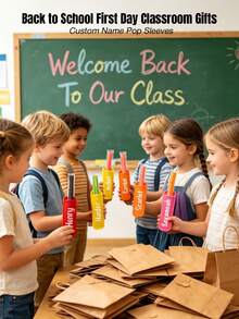 Individuelle Eis am Stiel Halter Hüllen, Gefrierfach Eis Halter, Schulanfang/Schulschluss Kinder Sommer Partygeschenke, Für Geburtstag, Camping, Abschluss, Junggesellinnenabschied. - Verschiedenfarbig - Übersicht 5