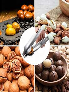 1pc Durable Stainless Steel Chestnut Cracker Walnut Cracker Sheller - Mixed Color Nut Cracker And Nut Sheller - Kitchen Gadget, Easy Shelling - Multiple Styles - View 2