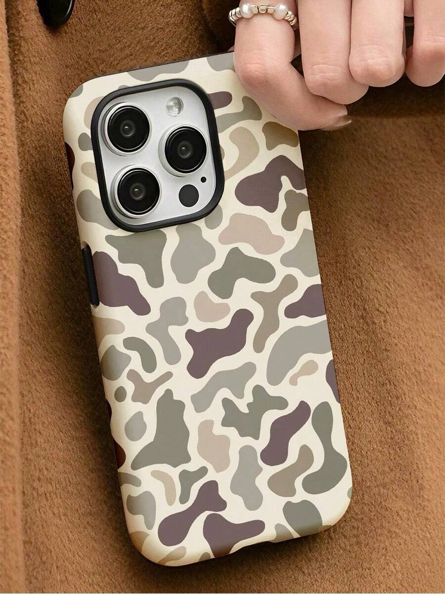 A Stylish Phone Case Does Not Include A Lanyard Or Stand. This Two-In-One Phone Case Features A Camouflage Pattern And Matte Texture And Is Compatible With IPhone 17, 16, 15, 14, 13, 12, 11, PRO, PLUS, As Well As Galaxy S21/22/23/24/25 Ultra/FE+, Note20 Ultra, And A71/56/55/54/53/52/36/34/26/25/23/16/15/14/13/06. - 彩色 - 查看 1