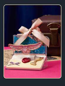 Miniso Colgante de la serie de letras brillantes de Harry Potter en caja ciega, estilo de letra vintage con cinta y lámina de oro, contiene lentejuelas brillantes, joyería exquisita de IP clásica, adecuada para colección y regalos de alta gama (1 pieza enviada al azar) - Multicolor - Ver 5