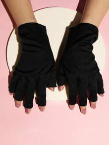 1 Pair UV Protection Gloves For Nail Lamps, Anti-UV Sun Protection Gloves For Gel Nails, Full Finger Nail Safety Gloves, Professional Nail Accessories For UV/LED Lamp Protection, Sunscreen, Sunshade, Driving, Outdoor Travel, Perfect For Nail Technicians, DIY Enthusiasts, Beauty Lovers, Great Gift For Valentine's Day And Mother's Day - Pink - View 9