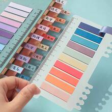 200 Sheets European Vintage Fluorescent PET Transparent Self-Adhesive Sticky Notes, With Mordani Color-Coded Self-Adhesive Labels, Rectangular, 20 Mixed Colors, With Index Tabs, Suitable For Organizing And Recording - one-size - View 10