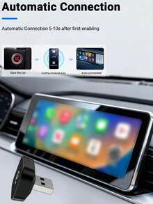2026新款 XUDA 二合一無線 CarPlay / Android Auto 超迷你適配器，2.4-5.0 GHz WiFi6 Carplay 轉換器，有線轉無線，快速自動連接智能盒，無延遲，緊湊設計，時尚便攜，小巧精緻，配備 USB/USB-C 接口，無電池 - B - 查看 9