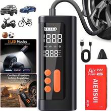 SUITU 7.4V 1500mAh 便攜式充氣泵，智能手持迷你充氣機，配備充氣接頭，適用於汽車、摩托車、自行車、籃球等多種用途 - 充氣泵浦 - 查看 10
